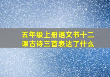 五年级上册语文书十二课古诗三首表达了什么