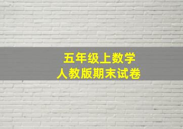 五年级上数学人教版期末试卷