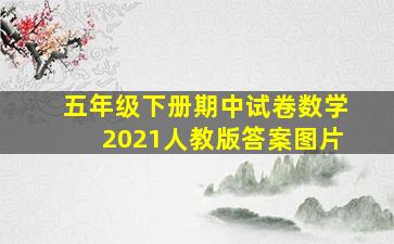 五年级下册期中试卷数学2021人教版答案图片