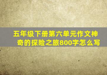 五年级下册第六单元作文神奇的探险之旅800字怎么写