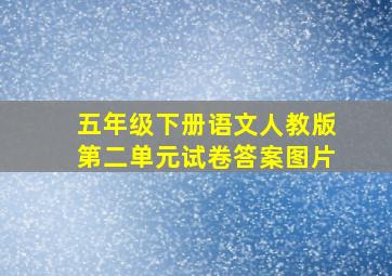 五年级下册语文人教版第二单元试卷答案图片