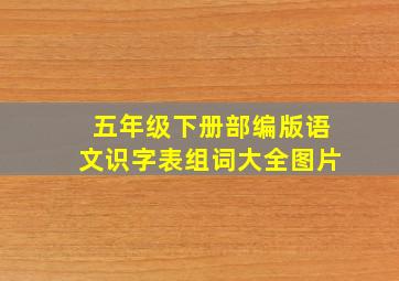 五年级下册部编版语文识字表组词大全图片