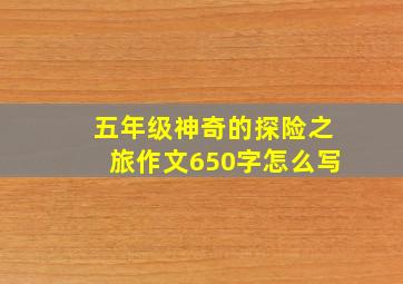 五年级神奇的探险之旅作文650字怎么写