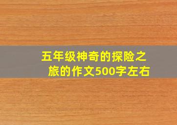 五年级神奇的探险之旅的作文500字左右