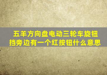 五羊方向盘电动三轮车旋钮挡旁边有一个红按钮什么意思