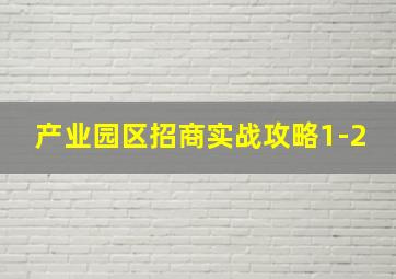 产业园区招商实战攻略1-2