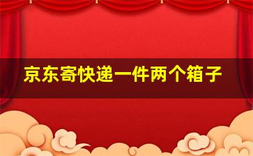 京东寄快递一件两个箱子