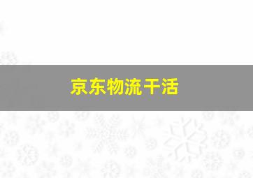 京东物流干活