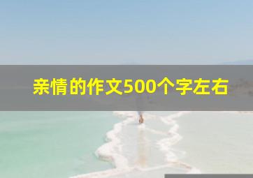 亲情的作文500个字左右