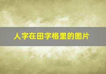 人字在田字格里的图片