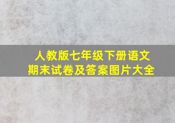 人教版七年级下册语文期末试卷及答案图片大全