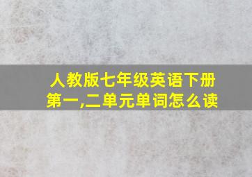 人教版七年级英语下册第一,二单元单词怎么读