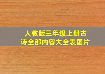 人教版三年级上册古诗全部内容大全表图片