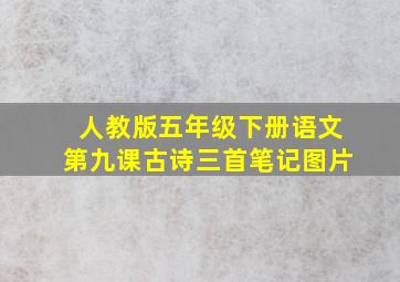 人教版五年级下册语文第九课古诗三首笔记图片