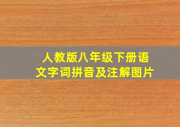 人教版八年级下册语文字词拼音及注解图片