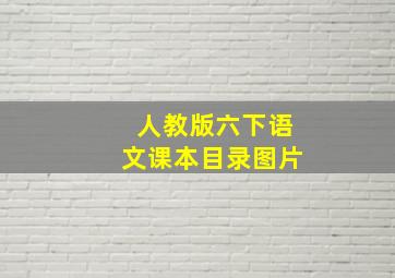 人教版六下语文课本目录图片