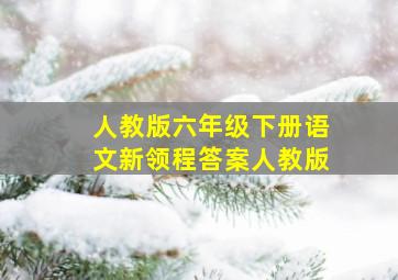 人教版六年级下册语文新领程答案人教版