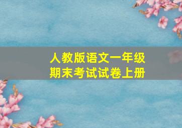 人教版语文一年级期末考试试卷上册