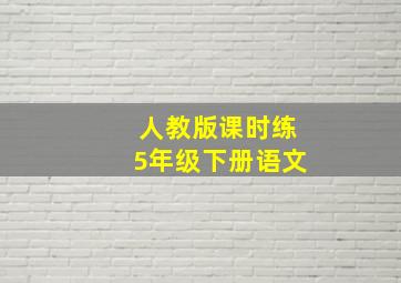 人教版课时练5年级下册语文