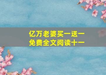 亿万老婆买一送一免费全文阅读十一