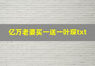 亿万老婆买一送一叶琛txt