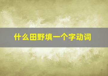 什么田野填一个字动词