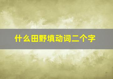 什么田野填动词二个字