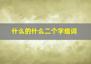 什么的什么二个字组词