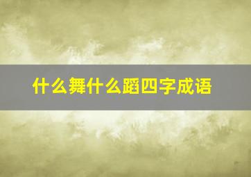 什么舞什么蹈四字成语