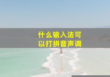 什么输入法可以打拼音声调