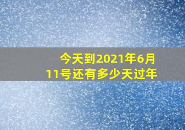 今天到2021年6月11号还有多少天过年