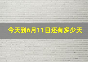 今天到6月11日还有多少天