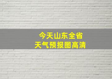 今天山东全省天气预报图高清