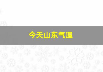 今天山东气温