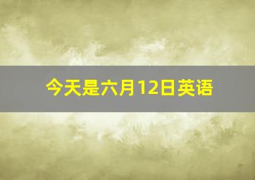 今天是六月12日英语