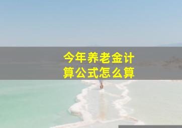 今年养老金计算公式怎么算