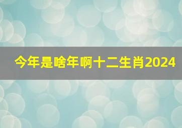 今年是啥年啊十二生肖2024