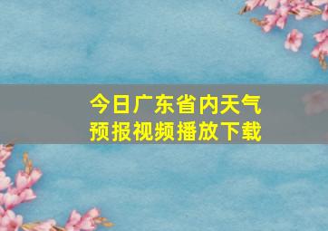 今日广东省内天气预报视频播放下载