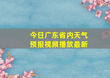 今日广东省内天气预报视频播放最新