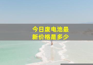 今日废电池最新价格是多少