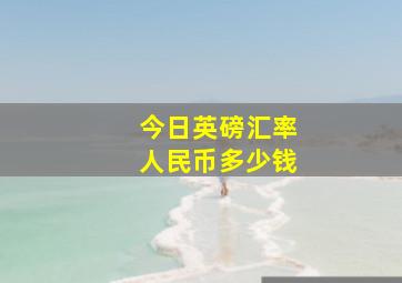 今日英磅汇率人民币多少钱