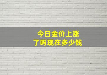 今日金价上涨了吗现在多少钱