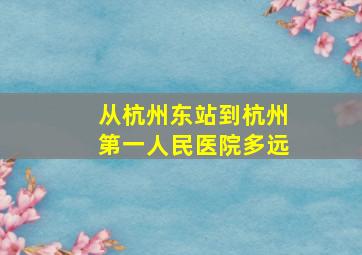 从杭州东站到杭州第一人民医院多远