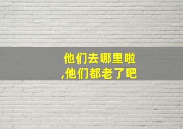 他们去哪里啦,他们都老了吧