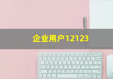 企业用户12123