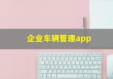 企业车辆管理app