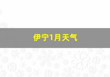 伊宁1月天气