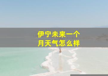 伊宁未来一个月天气怎么样