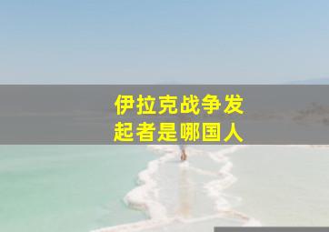 伊拉克战争发起者是哪国人