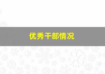 优秀干部情况